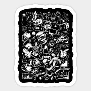 Bad Az Doodles (Black) T-shirt Sticker